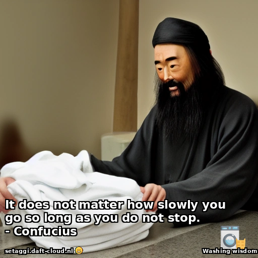 It does not matter how slowly you go so long as you do not stop.- Confucius