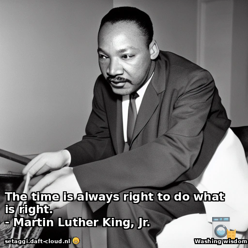 The time is always right to do what is right.- Martin Luther King, Jr.