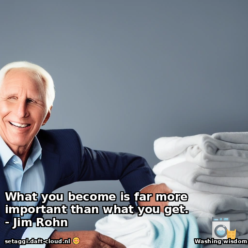 What you become is far more important than what you get.- Jim Rohn